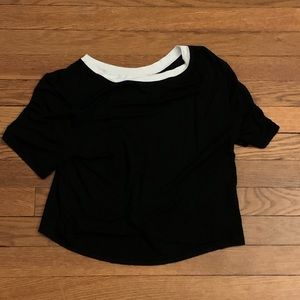 Black and white crop top